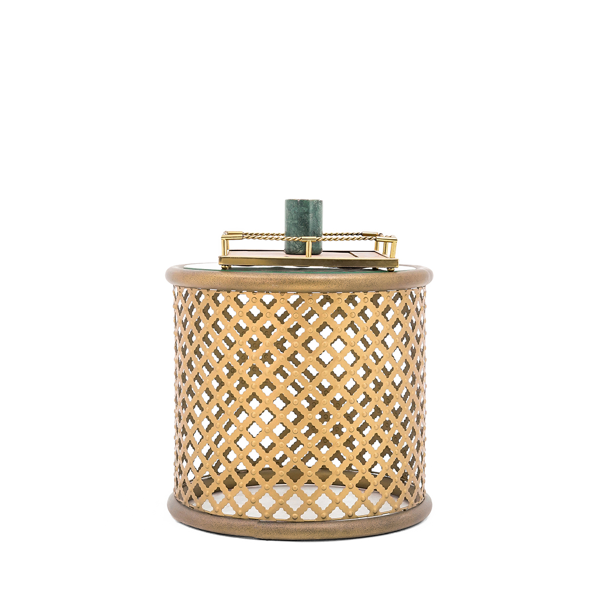 Antique Lattice End Table